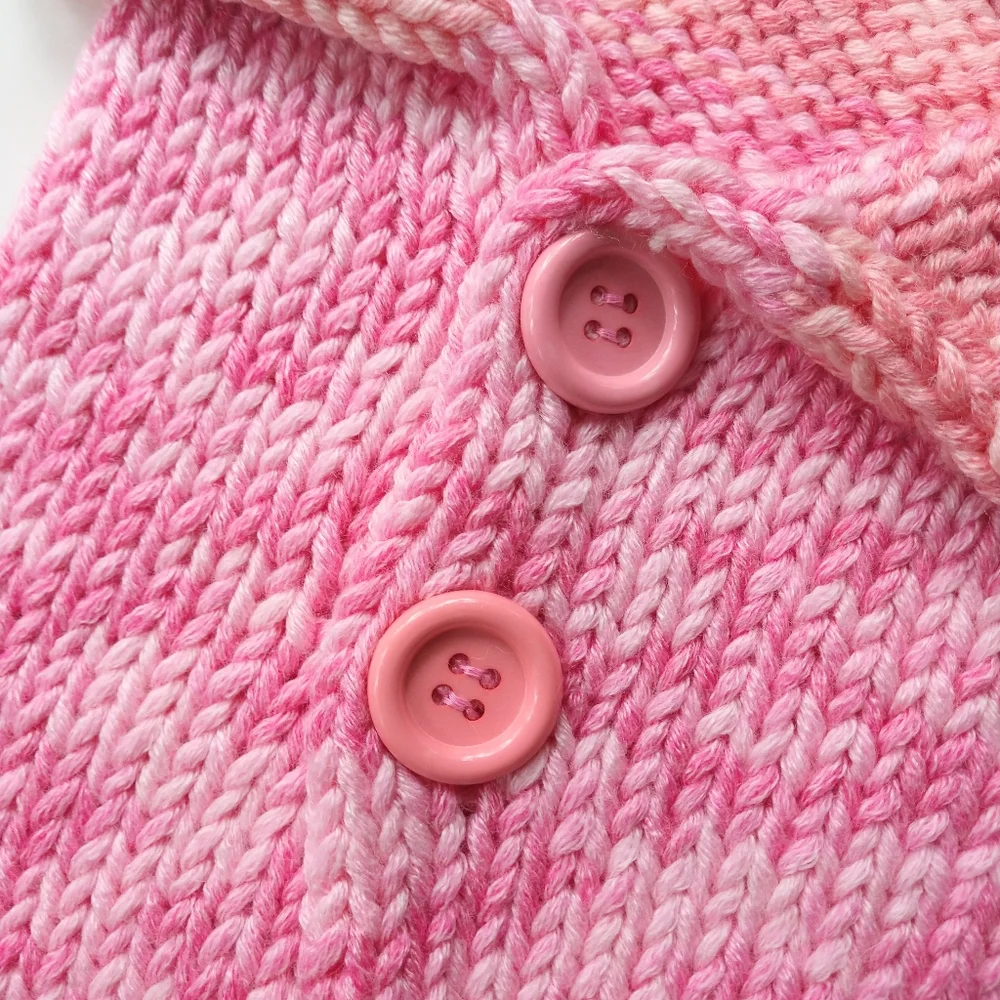 Baby Cocoon Pink Photo Prop Hand Crafted Knit One Piece Heirloom